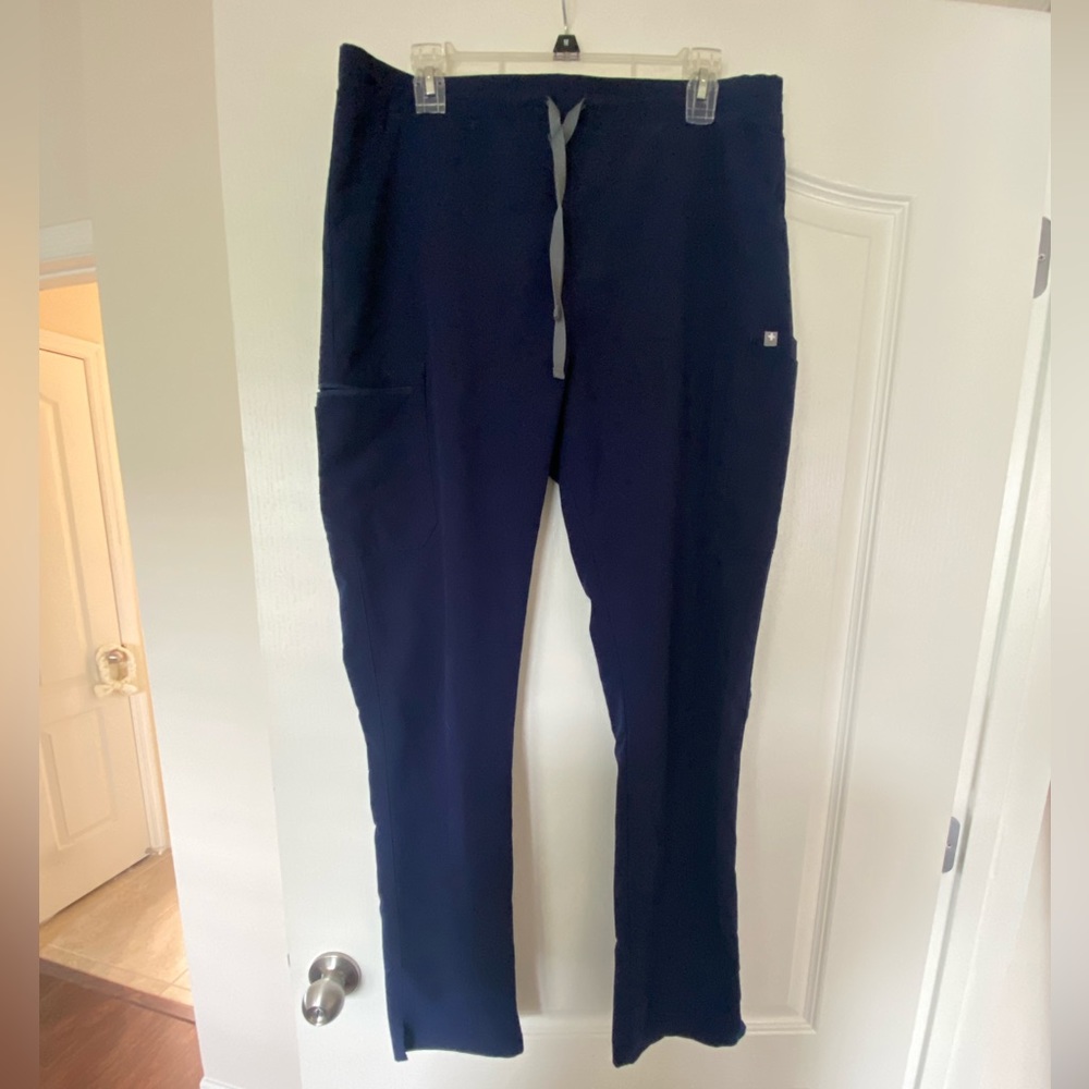 FIGS Yola Skinny Scrub Pants - Navy TALL